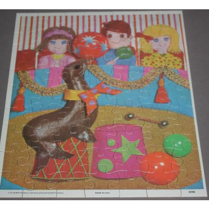 Vintage 1971 Milton Bradley Big Top 60 Piece Puzzle - Complete