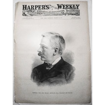 Marshall Field, the Chicago merchant. Harper's Weekly, March 21, 1891