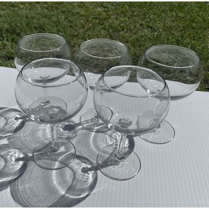 Wine Glasses/Goblets 5pc Lot Elegant Clear Glass Traditional Citation GOURMET