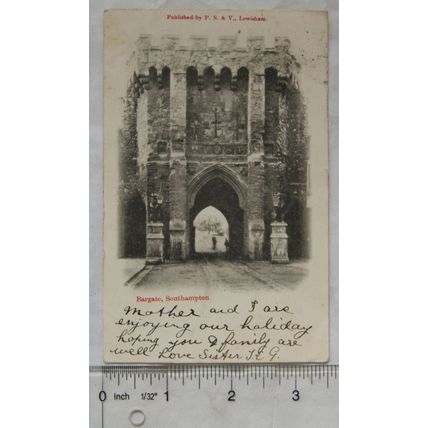 1903 postcard Southampton, Bargate