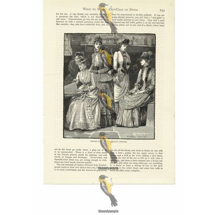Visitors To Anne Hathaway's Cottage, Fashion, Book Illustration (Print), 1884