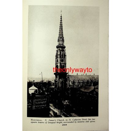 St James Church, Montreal, Canada, (Phillips Square, Reverse), Book Illustration