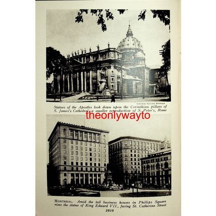 St James Church, Montreal, Canada, (Phillips Square, Reverse), Book Illustration