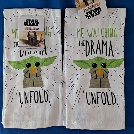NEW Lot 2 STAR WARS MANDALORIAN Kitchen TOWELS Dish Hand Bathroom Set Baby Yoda