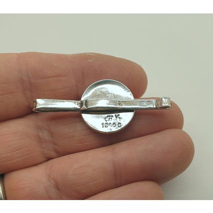 Mens Vintage 925 Sterling Silver Singapore Lion Tie Clip/Slide with Box