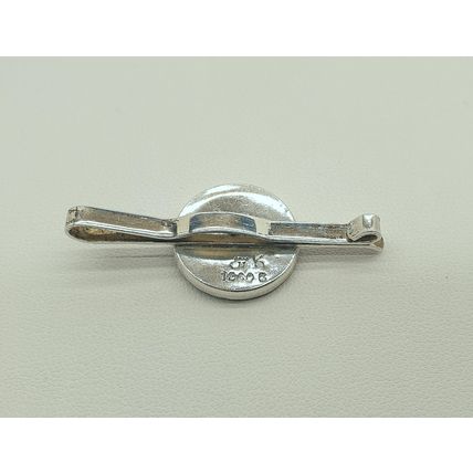 Mens Vintage 925 Sterling Silver Singapore Lion Tie Clip/Slide with Box