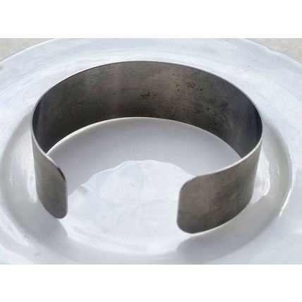 Wide Silver Tone Floral Cuff Bracelet, Etched Rose Botanical Bangle, Vintage