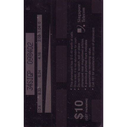 Miami USA S'pore $10 Telephone Card (Used)