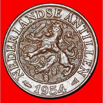 Ⰶ WITH ARUBA (1952-1970): NETHERLANDS ANTILLES★ 1 CENT 1959★LOW START★NO RESERVE