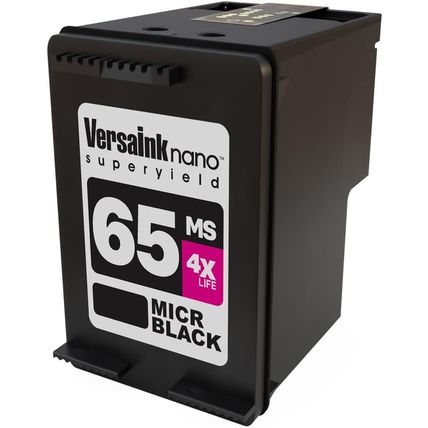 Versaink-Nano HP 65 MS MICR Black Ink Cartridge for Check Printing, 1