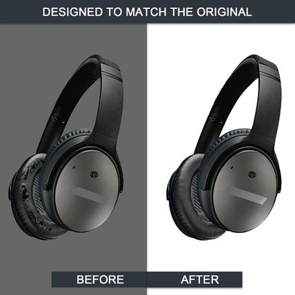 Ear Pads for Bose Quiet Comfort 35 Soft Protein Leather Replacement Earpads Ear
