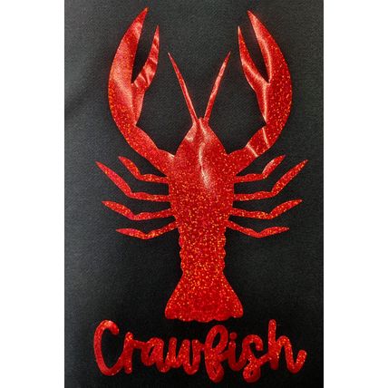 Black Shimmering Crawfish Graphic Tee