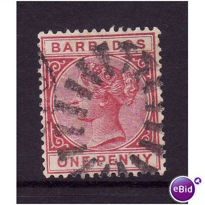 BARBADOS 1882 SG 92 1d CARMINE USED