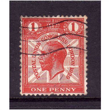 GREAT BRITAIN 1929 PUC SG 435 1d SCARLET USED #2