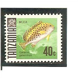 Tanzania QE11 1967 40c Black Spotted Sweetlips SG 147 Mint NHM Fish Stamp