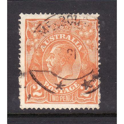 AUSTRALIA 1921 SG 62a 2d DULL ORANGE FINE USED#3