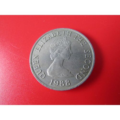 1988 QUEEN ELIZABETH II BAILIWICK OF JERSEY 10 PENCE. J