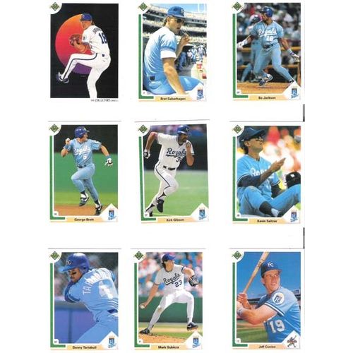 1991 Upper Deck Kansas City Royals team set 29 cards- Bo, Brett, 2 Saberhagen