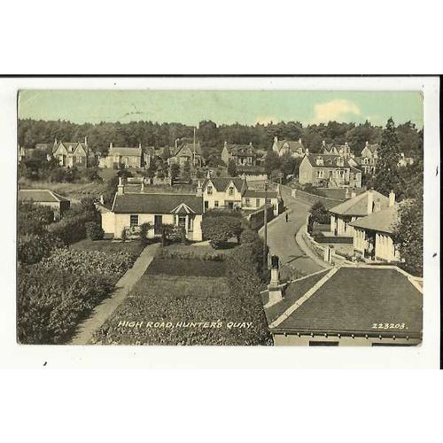 Argyllshire HUNTER'S QUAY High Road Postcard by Valentine (223203)