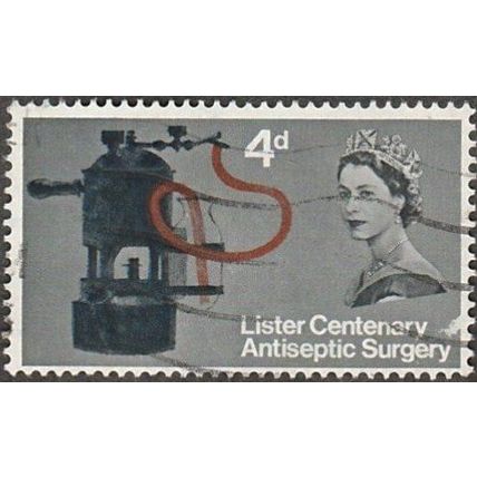 1965 Centenay of Joseph Lister. 4d. (Ord) Carbolic Spray. Fine Used