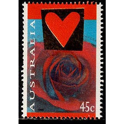 Australia 1995 Valentines Day Heart 45c MNH Stamp #1