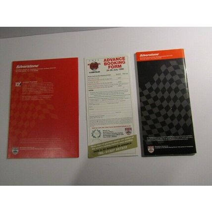 1998 BRITISH GRAND PRIX - Silverstone BOOKING FORM - Booklet - Pamphlet (Auto)
