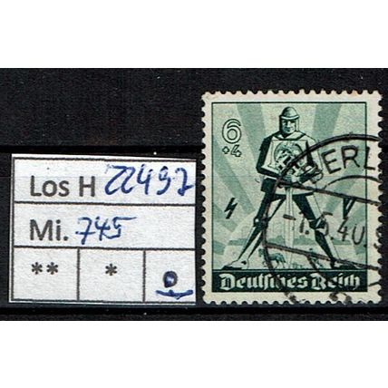 Los H22497: Deutsches Reich Mi. 745, gest.