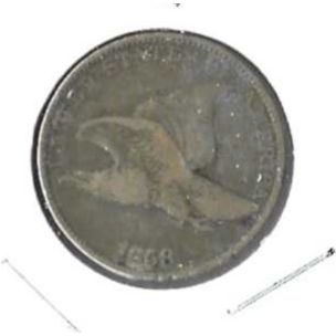 1858 US Flying Eagle Cent Fine
