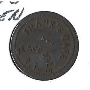 RI Trade Token FRANKS CAFE 10 CENTS