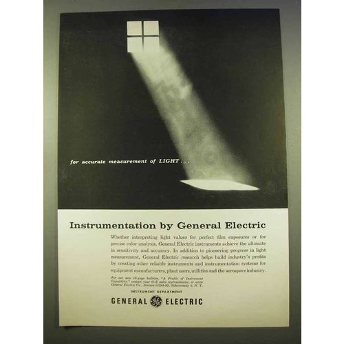 1963 General Electric Ad - Measurement of Light