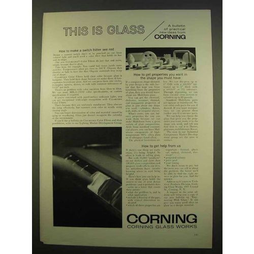 1963 Corning Glass Ad - Make A Switch Hitter See Red