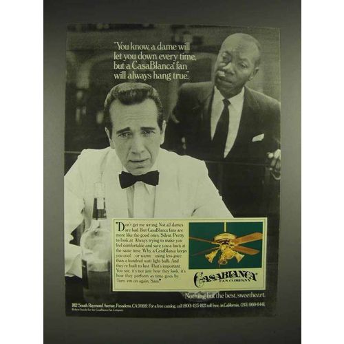 1982 Casablanca Fan Ad - Robert Sacchi