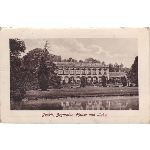 Yeovil Brympton House and Lake Somerset Postcard (SM75985)