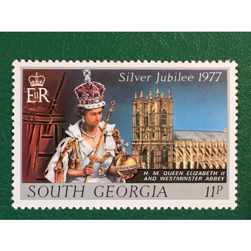 South Georgia 1977 Silver Jubilee 11p Westminster Unmounted Mint NHM SG 51 stamp