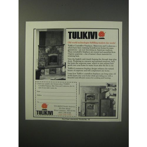 1990 Tulikivi Ad - Contraflow fireplaces, bakeovens and cookstoves
