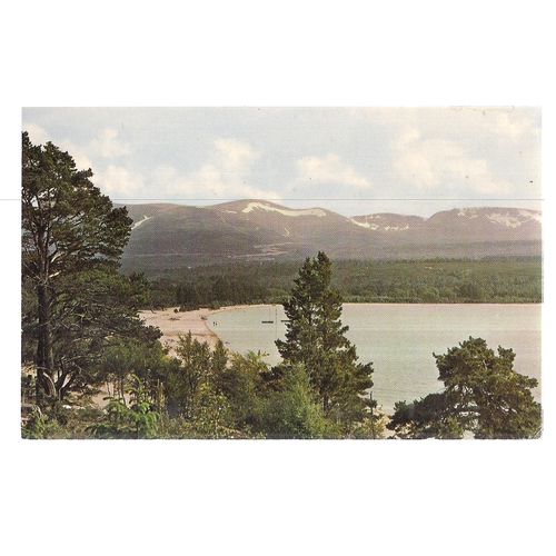 LOCH MORLICH AND THE CAIRNGORMS unused vintage postcard =
