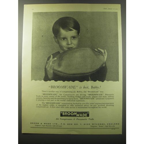 1955 Broomwade Air Compressors and Pneumatic Tools Ad - Broomwade is best