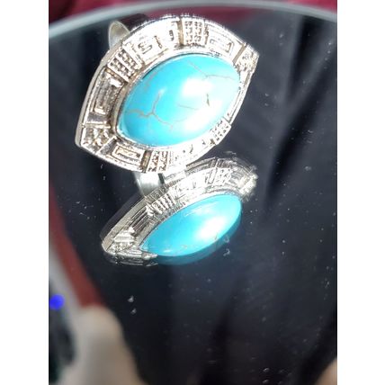 Camila Sterling Silver & Genuine Turquoise Ring