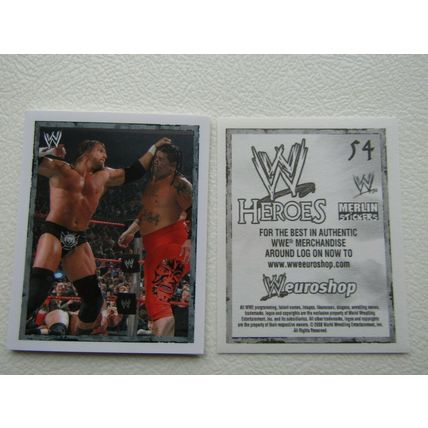 Topps - Merlin 2008 WWE Heroes Wresting Stickers 1-216 & P1-P15 Variants (EB2)