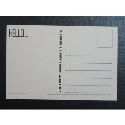 Hello..... Just Seventeen Magazine 1980's Postcard #1