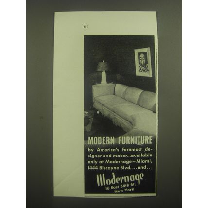 1946 Modernage Furniture Ad - Modern Furniture