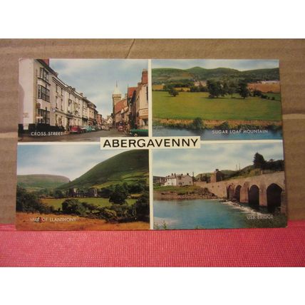 multiview, ABERGAVENNY, WALES ,,, unused postcard by J. Salmon Ltd. =