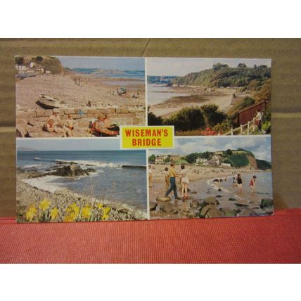 WISEMAN'S BRIDGE near SAUNDERSFOOT, PEMBROKESHIRE used postcard 1985 pm #