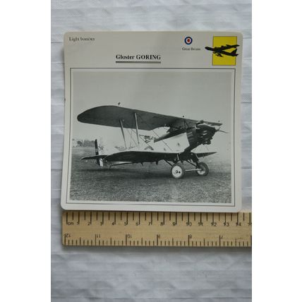Gloster Goring - GB - Light Bomber - Collectors Club Card