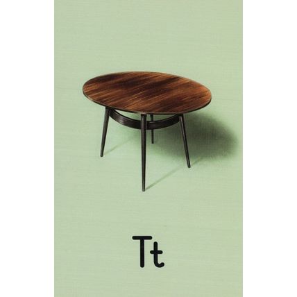 T Is For Table Old Ladybird Book Furniture Alphabet Book Postcard