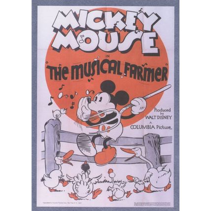 Mickey Mouse The Musical Farmer Walt Disney Poster Postcard