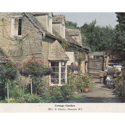 Cottage Garden Naunton Gloucester Postcard