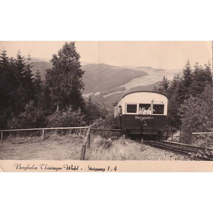 Bergbahn German Train Thuringer Wald Real Photo Postcard
