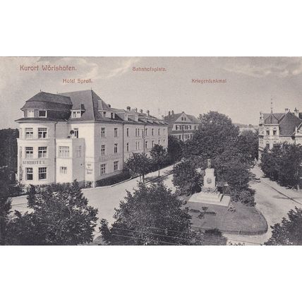 Hotel Sproll Kurort Worishofen Old German Postcard