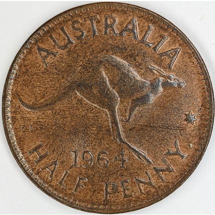 AUSTRALIA 1964 Halfpenny / ½ Penny (P-D)
